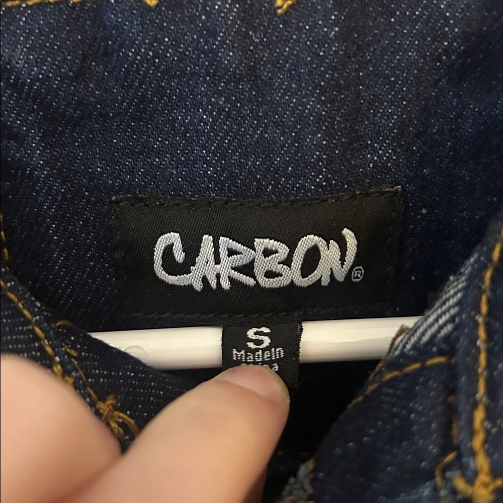 Carbon Men's Dark Blue Denim Vest - Picture 4 of 5